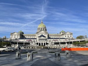 Pennsylvania State Capitol east side April 2022